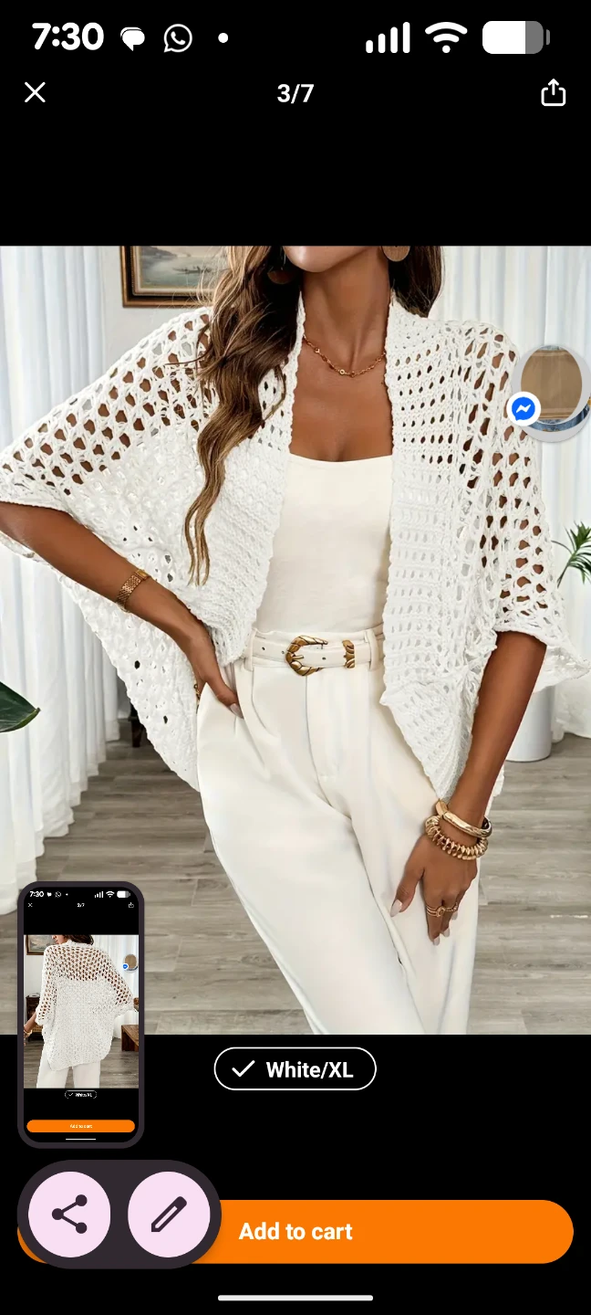White Crochet Cardigan