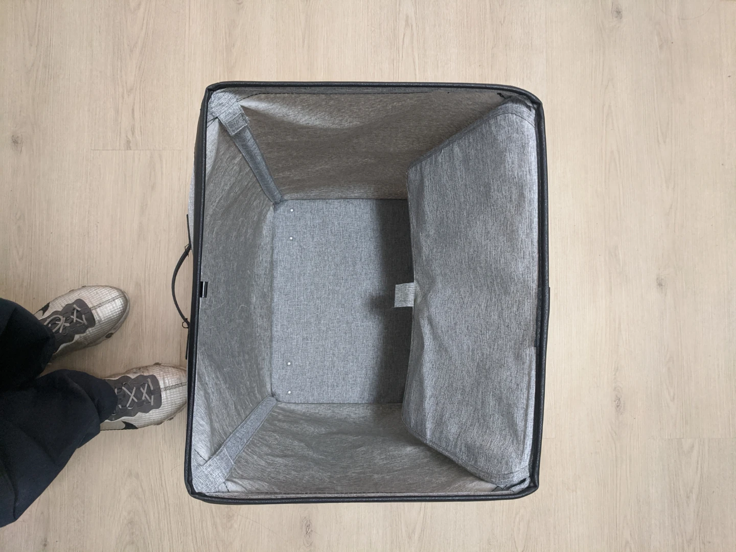 Grey Rolling Laundry Hamper - photo 2