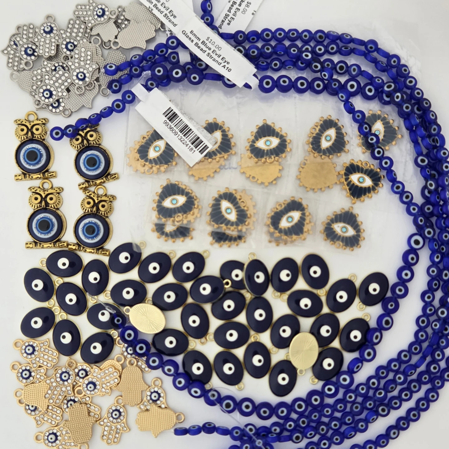 Assorted Evil Eye Charms and Beads