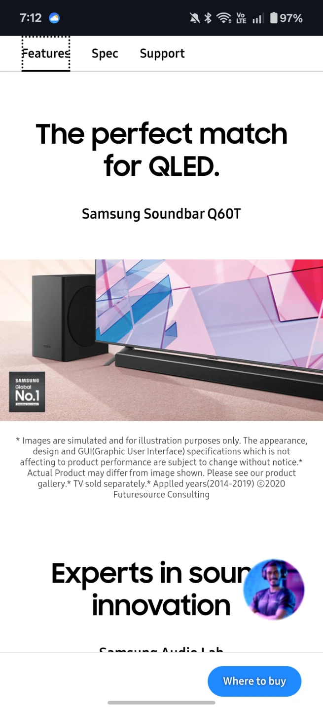 Samsung Soundbar Q60T