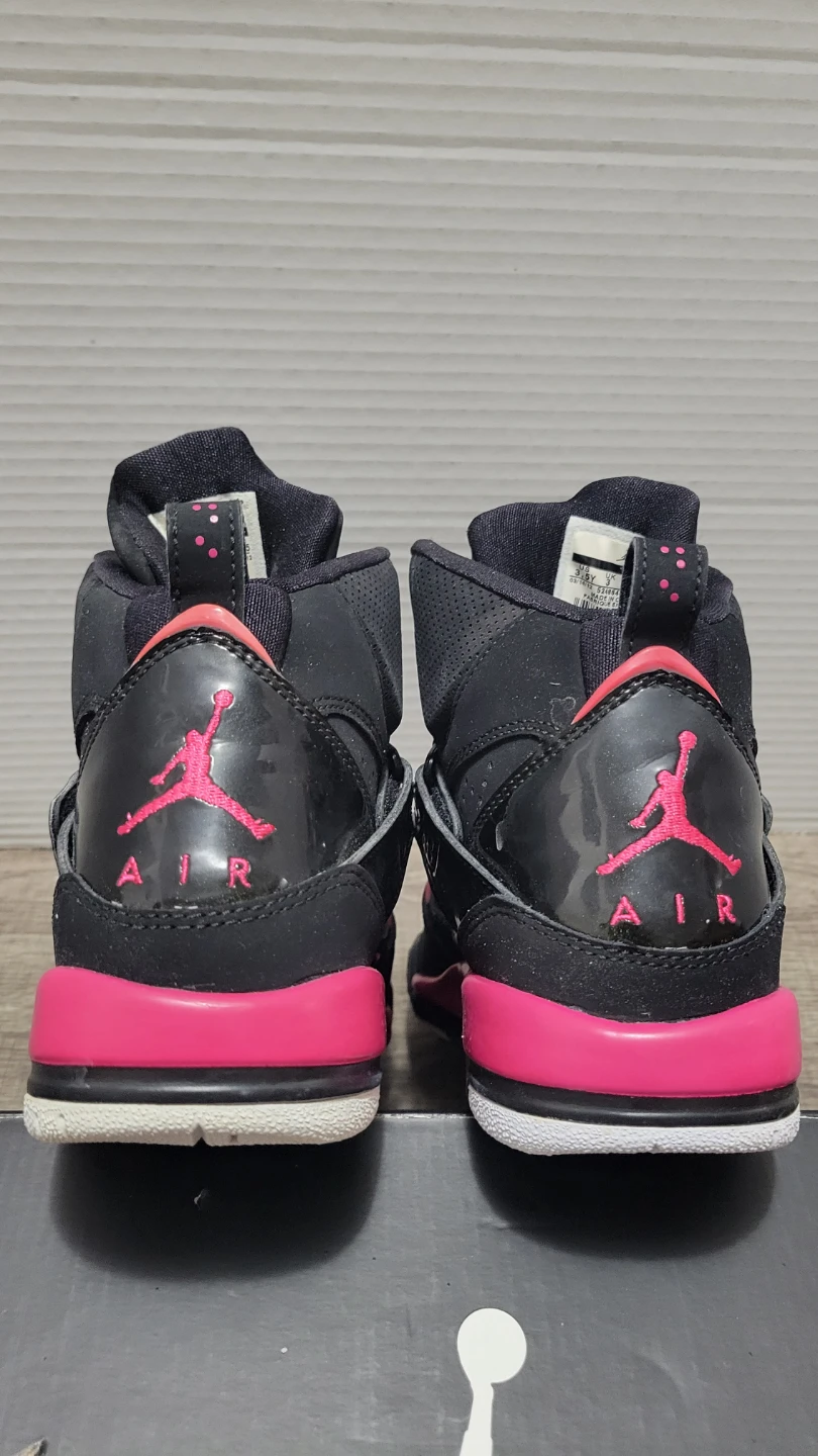 Jordan Flight 45 High GS Black & Pink Girls US 3.5Y - photo 5