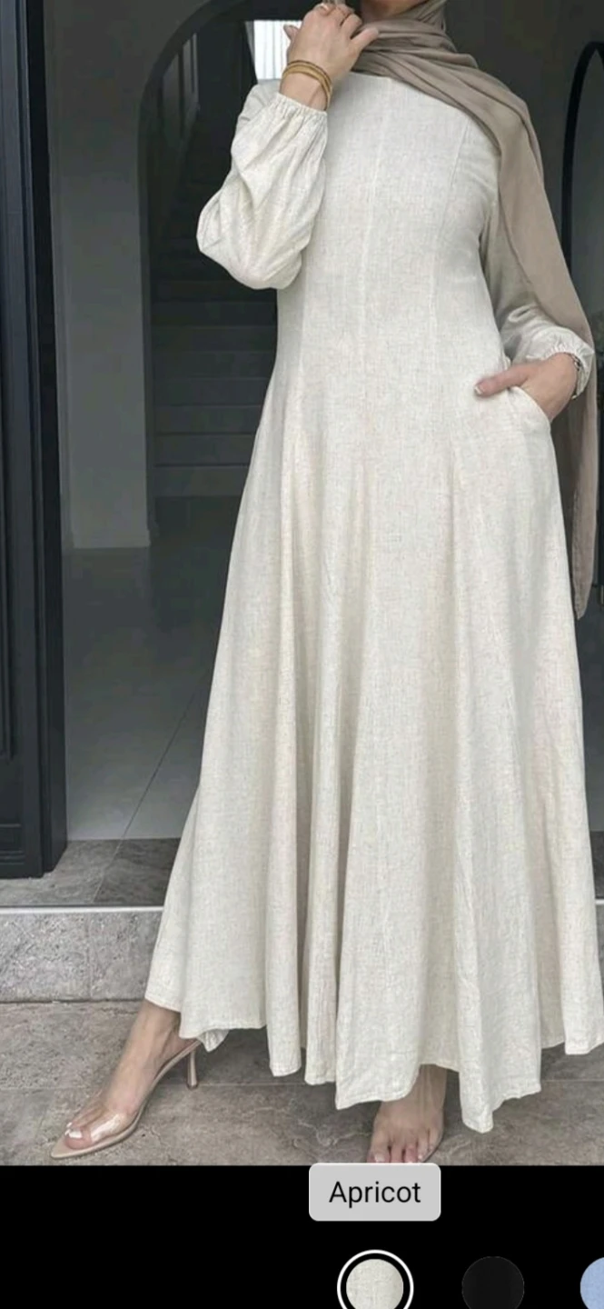 Long Sleeve Linen Maxi Dress