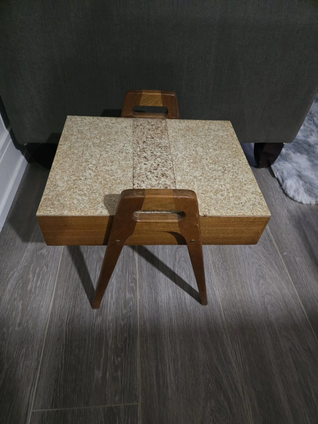 Vintage Mid-Century Modern Wood Side Table - photo 4