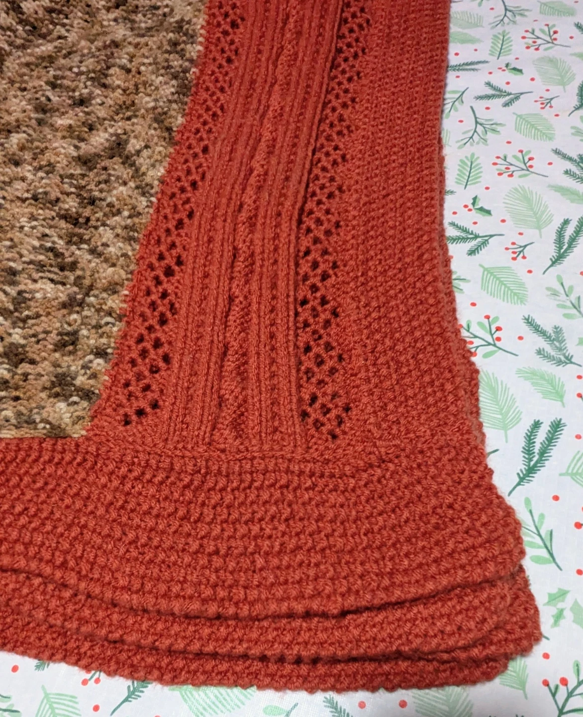 Hand-Knit Multi-Coloured Blanket - photo 2