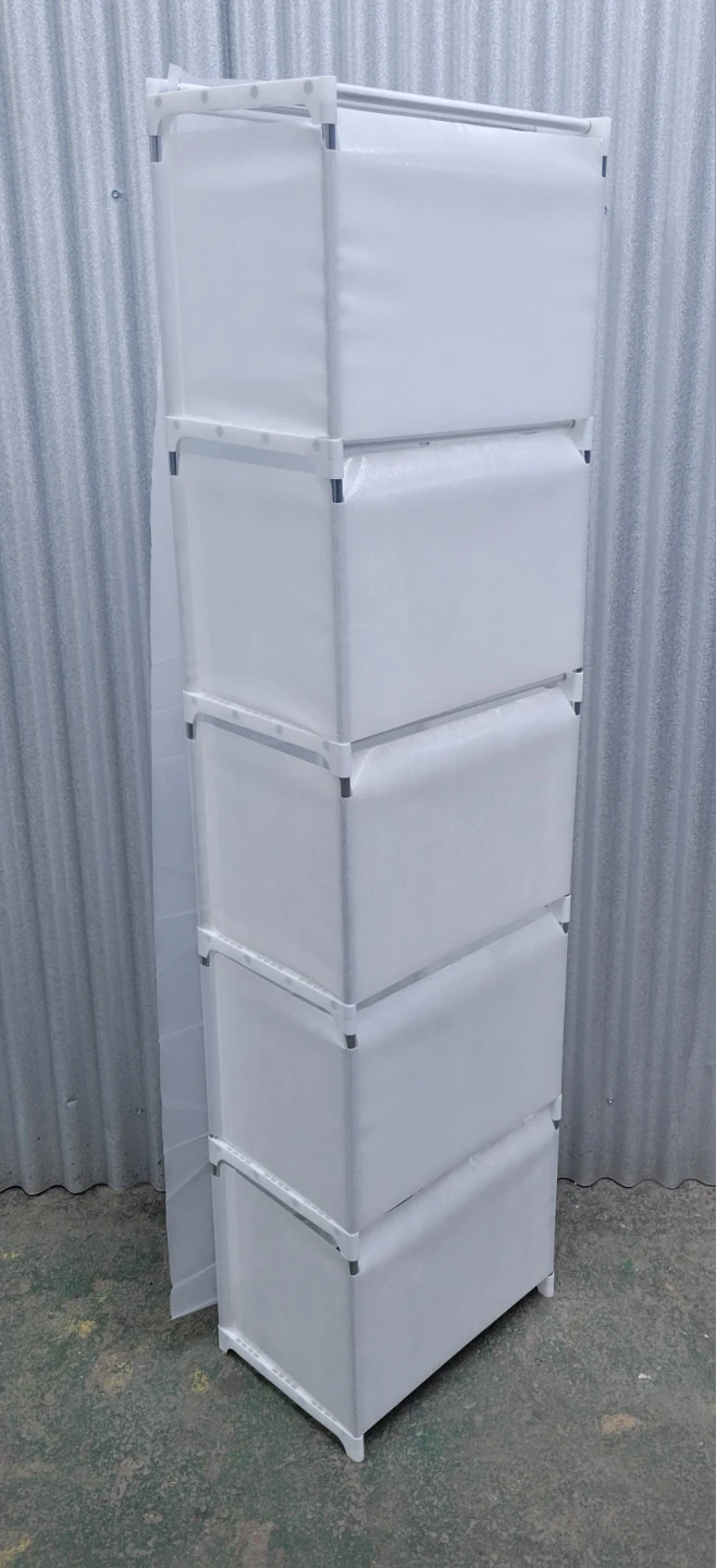 Brand new. White 5-Tier Portable Storage Shelf with Cover - photo 3