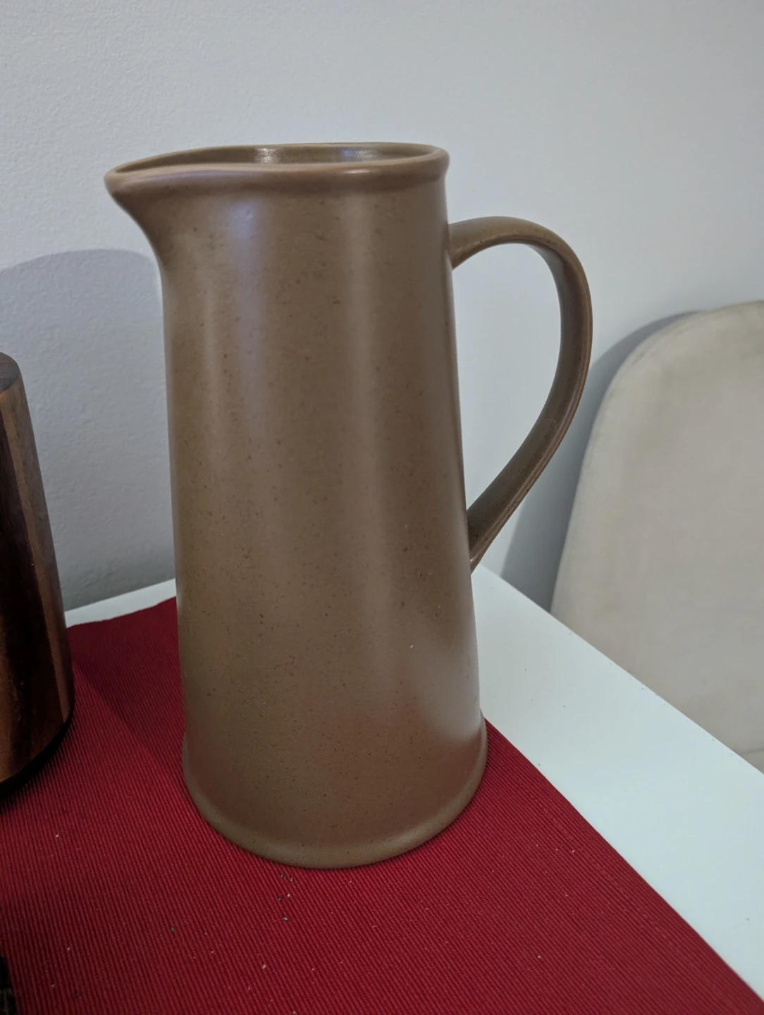 Brown Stoneware Pitcher - photo 2