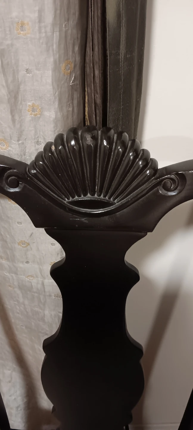 Vintage dark brown Wood Dining Chair - photo 2