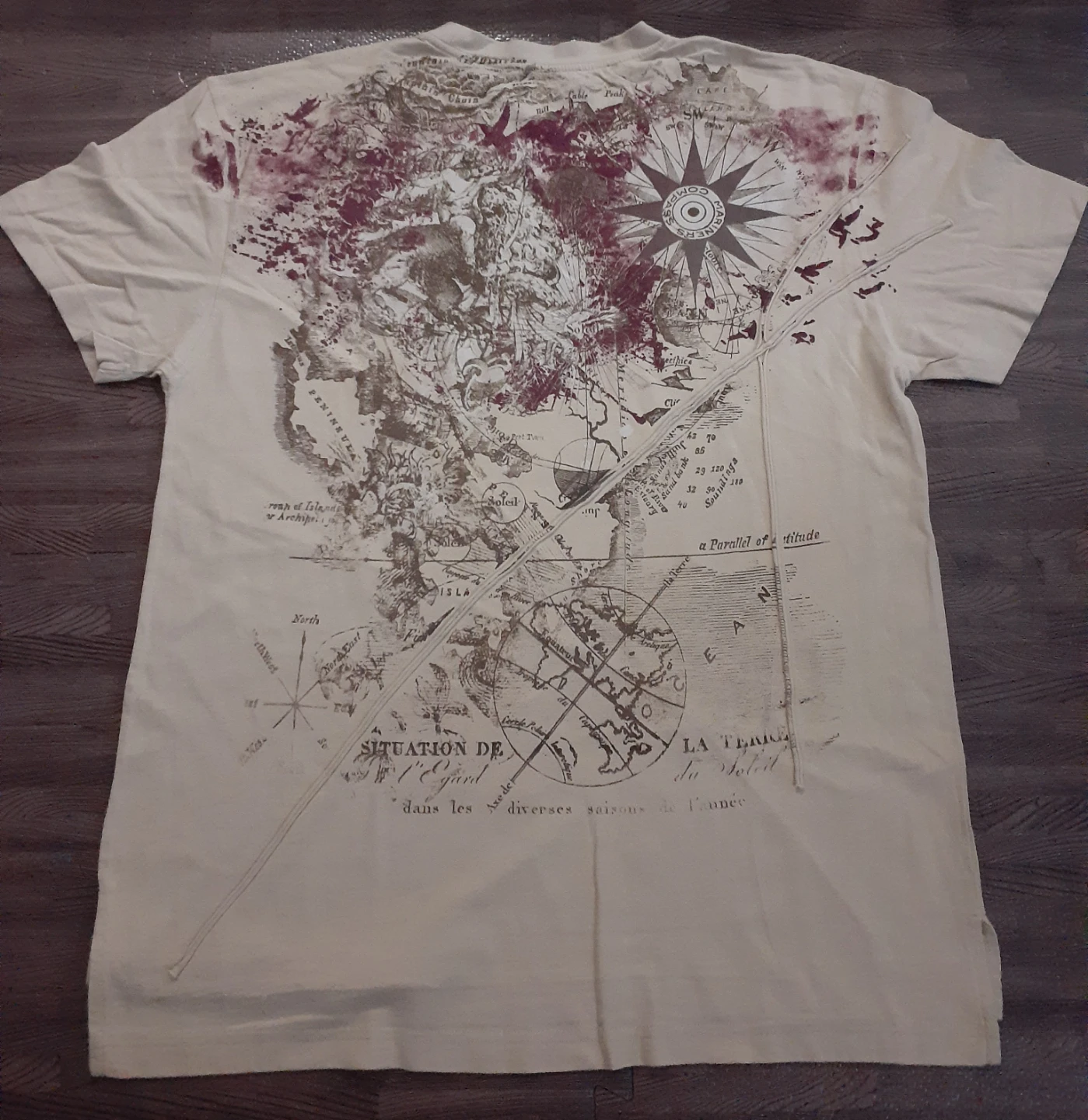Bare Fox 3XL cream graphic t-shirt VINTAGE Y2K - photo 2