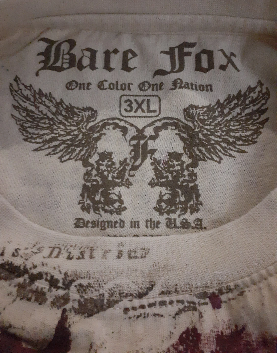 Bare Fox 3XL cream graphic t-shirt VINTAGE Y2K - photo 3