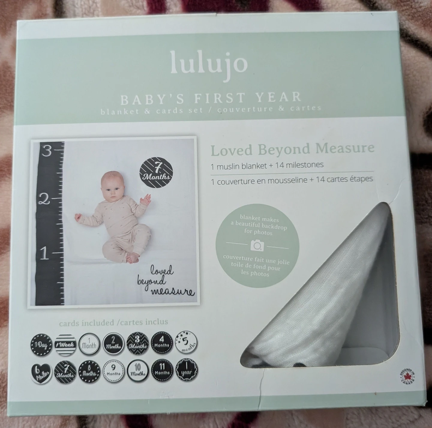 Baby Monthly Milestone Blanket & Cards Set
