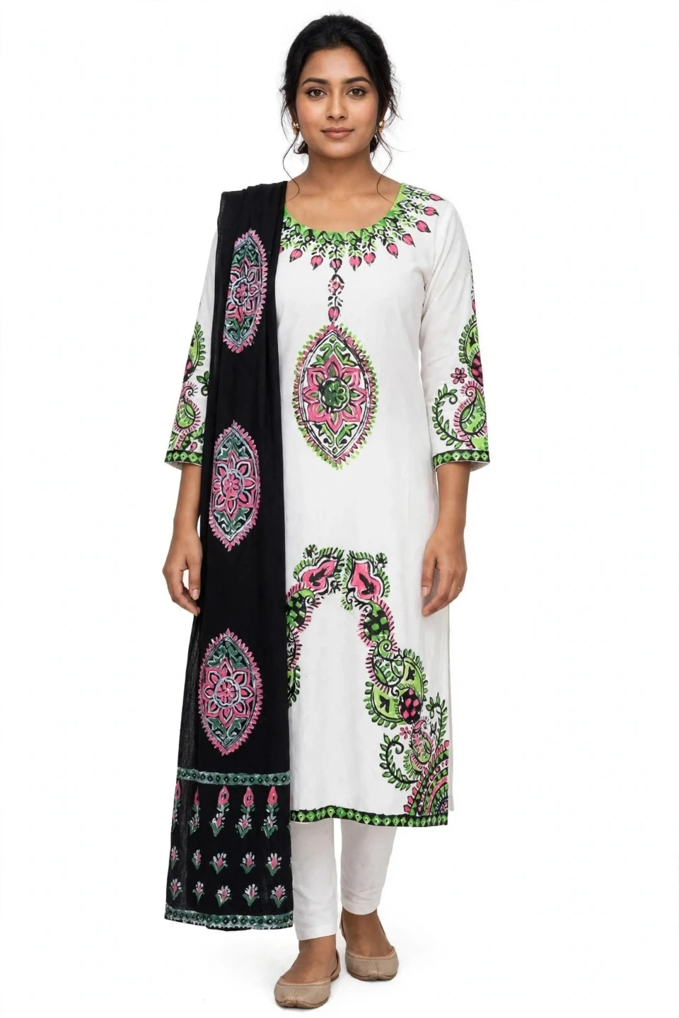 Women's Printed Cotton Kurta Set