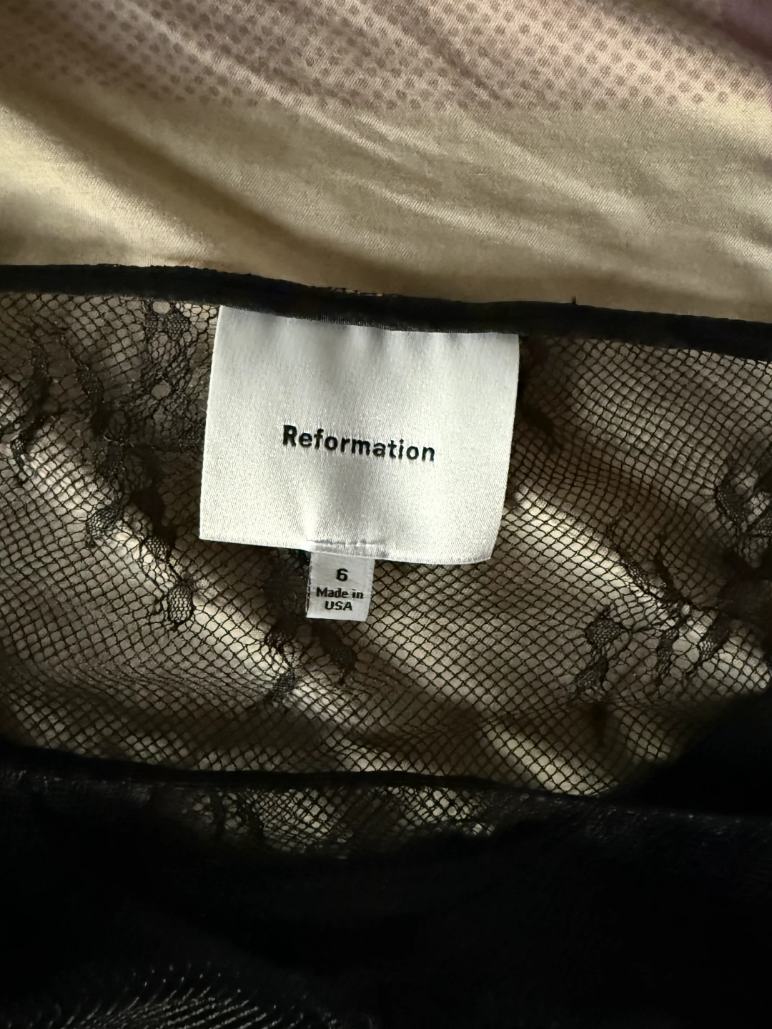Reformation Black Lace Long Sleeve Top - photo 2