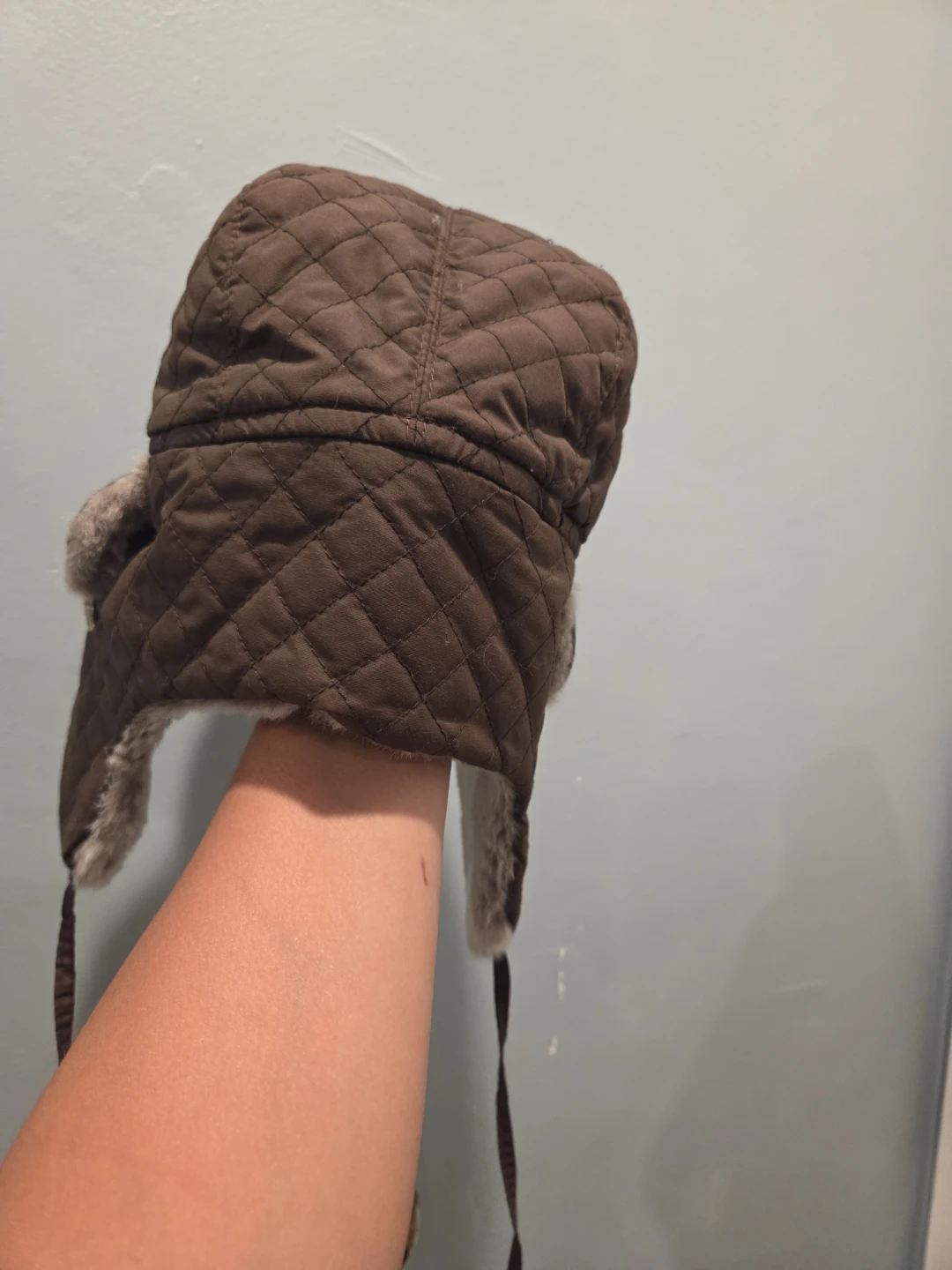 Quilted Trapper Hat Brown - photo 2