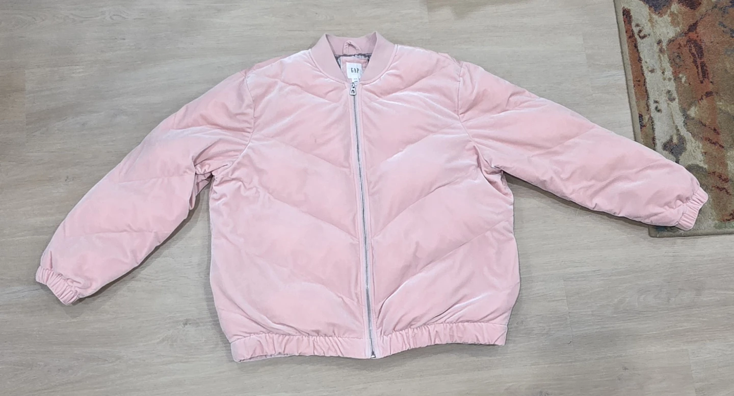 Gap Pink Velvet Bomber Jacket Ladies XL