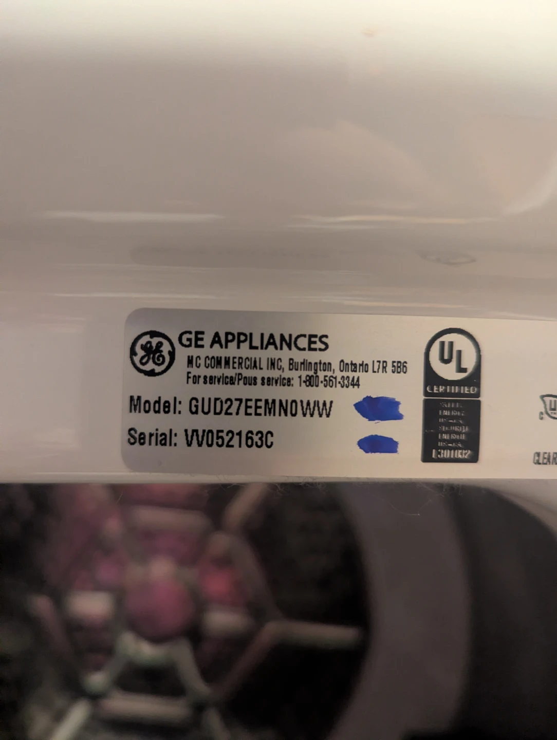 GE Stacked Washer and Dryer GUD27EEMN0WW - photo 4
