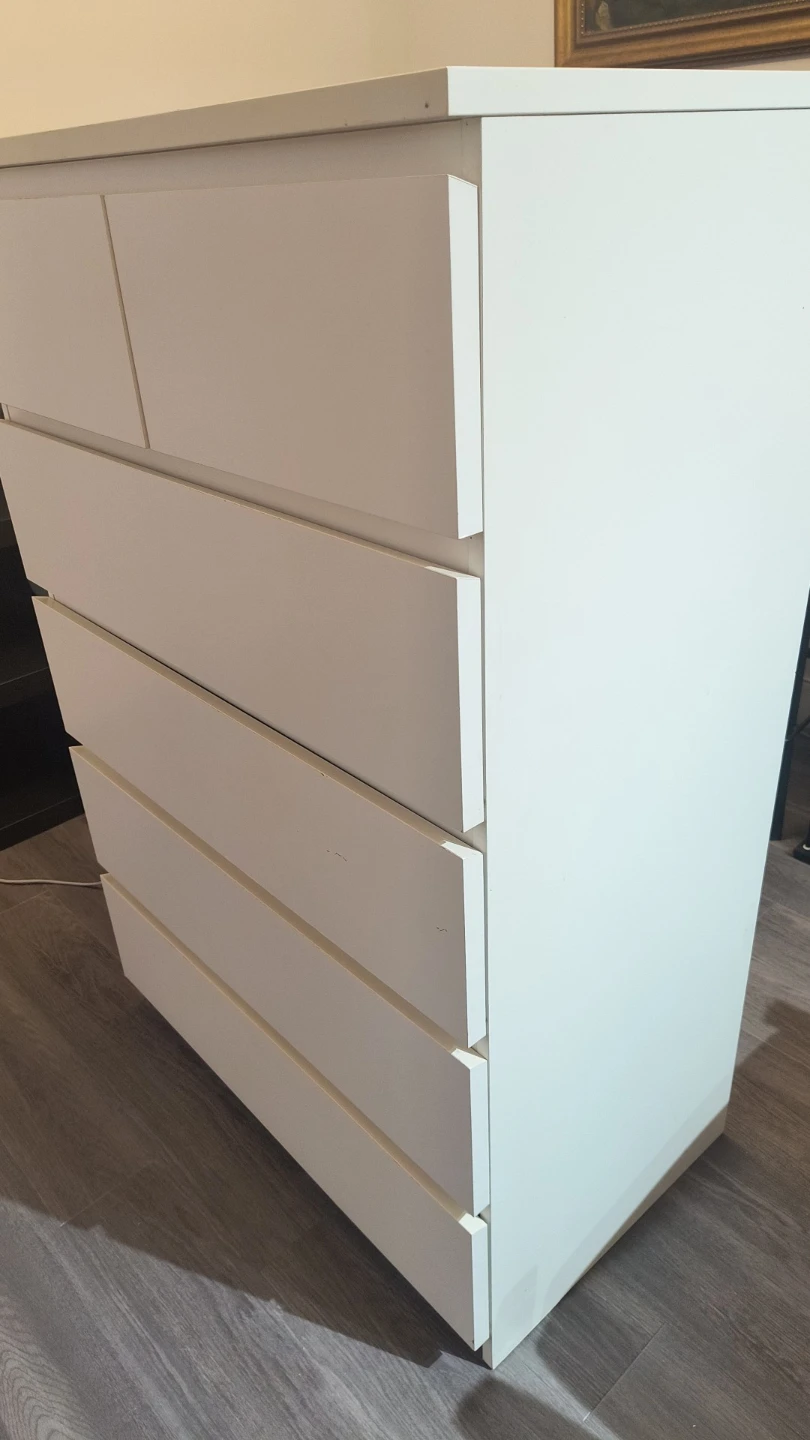White 6-Drawer Dresser - photo 2
