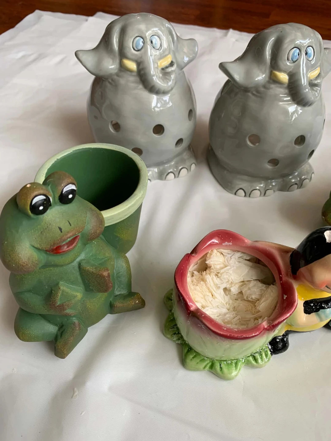 Set of 5 Ceramic Animal Planters and Candle Holders - photo 2