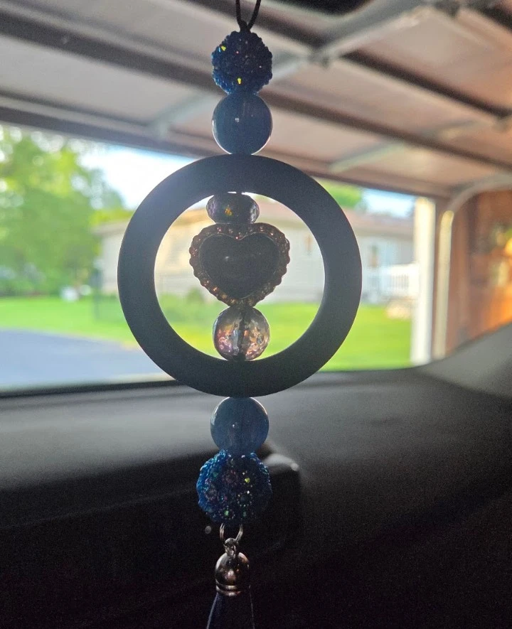 Beaded Car Mirror Hanging Ornament - photo 2
