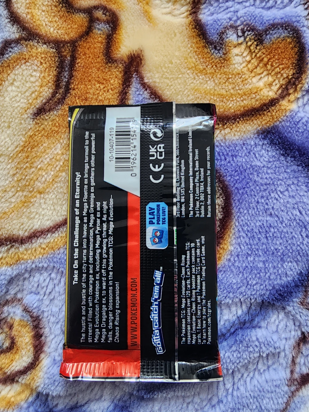 Pokemon TCG Mega Evolution Chaos Rising Booster Pack - photo 2