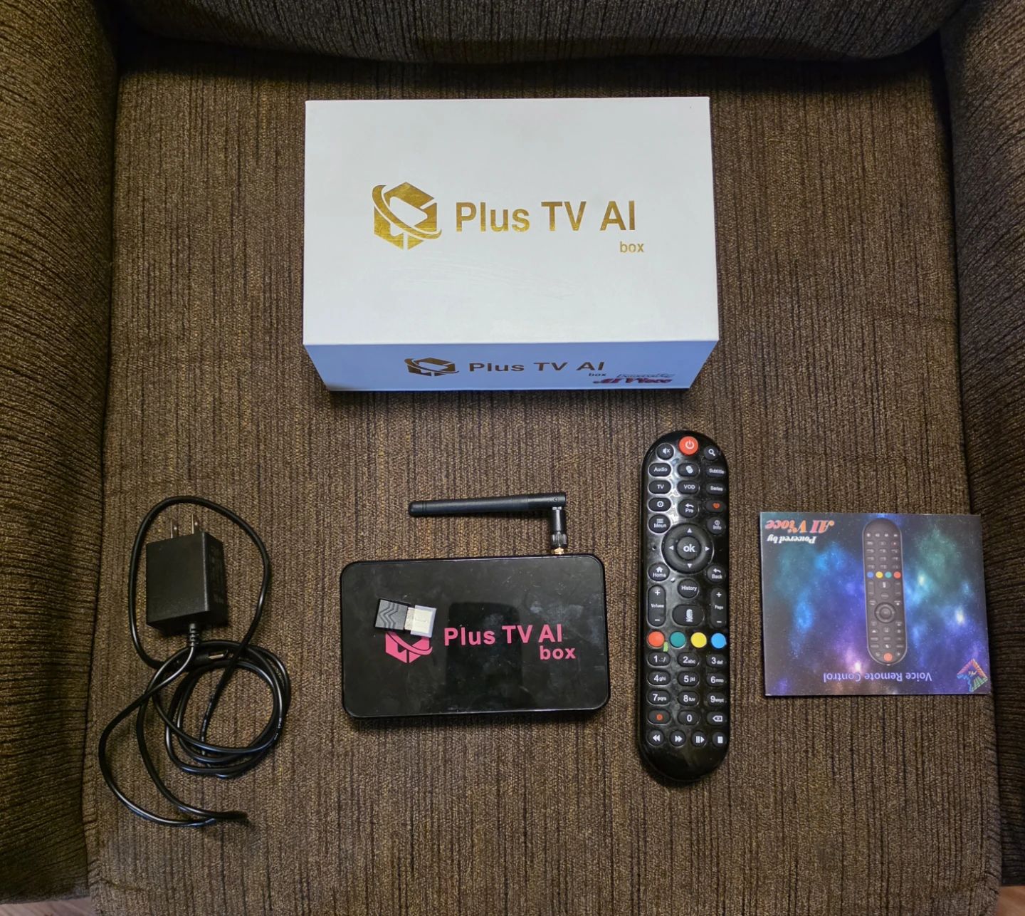 Plus TV AI box with voice remote