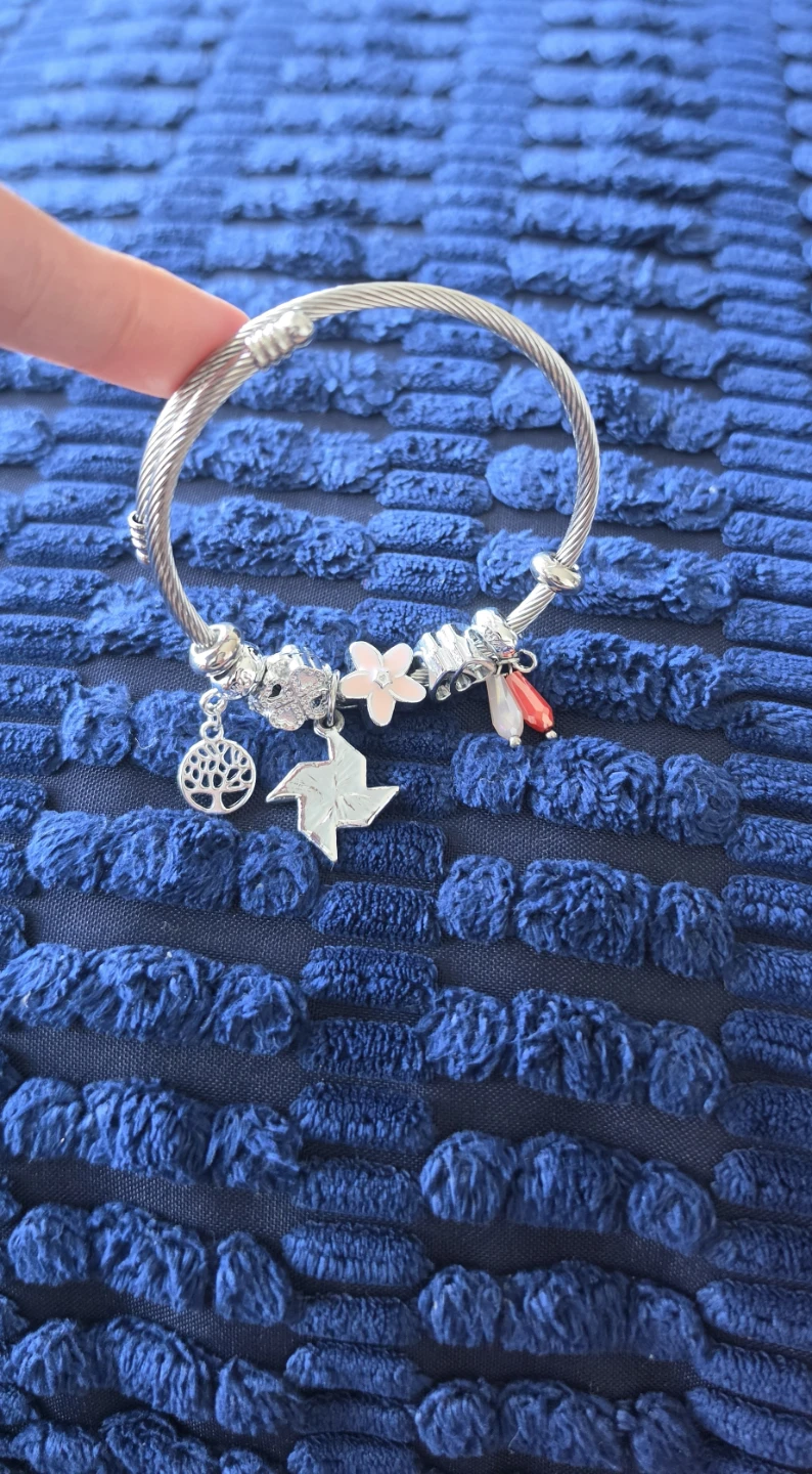 Silver-Tone Cable Bangle - photo 2