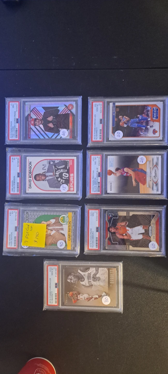 Lot of 7 Graded PSA NBA Basketball Trading Cards