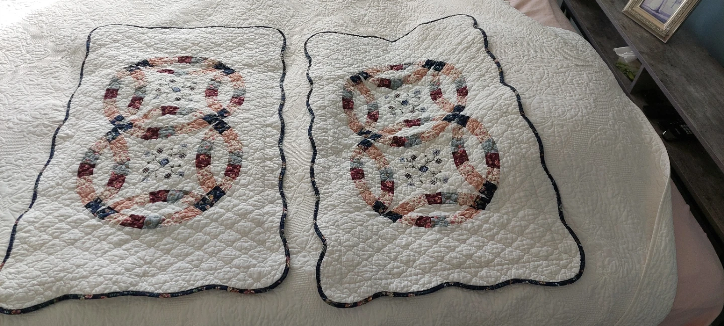 Queen size quilt pillow shams sold as pair