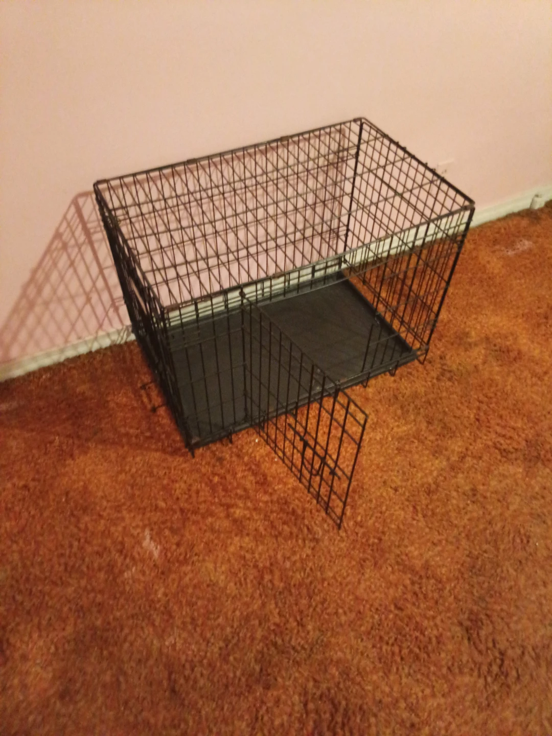 Black Metal Wire Pet Crate - photo 2