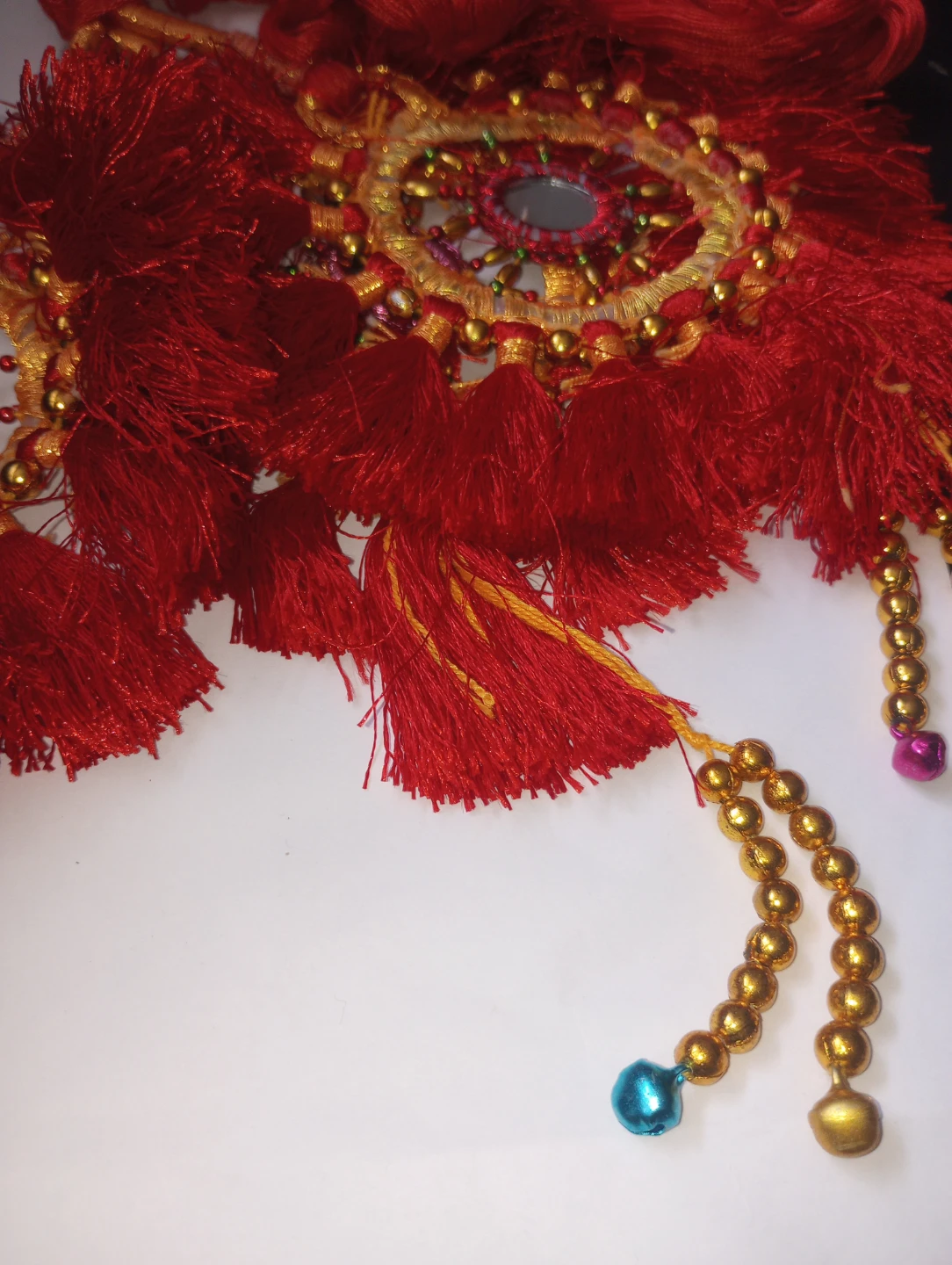 Red Traditional panjabi paranda - photo 2