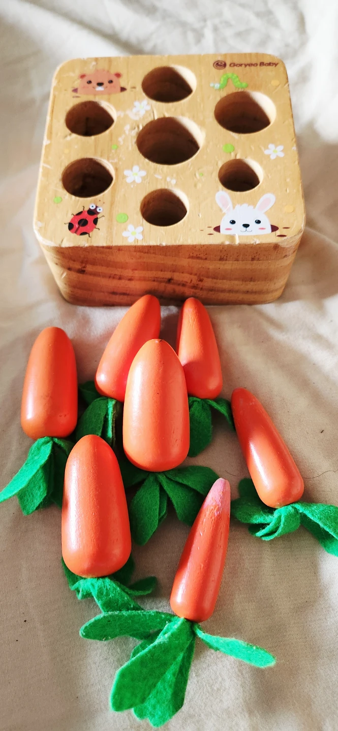 Montessori Carrot Harvest wooden toy - photo 2