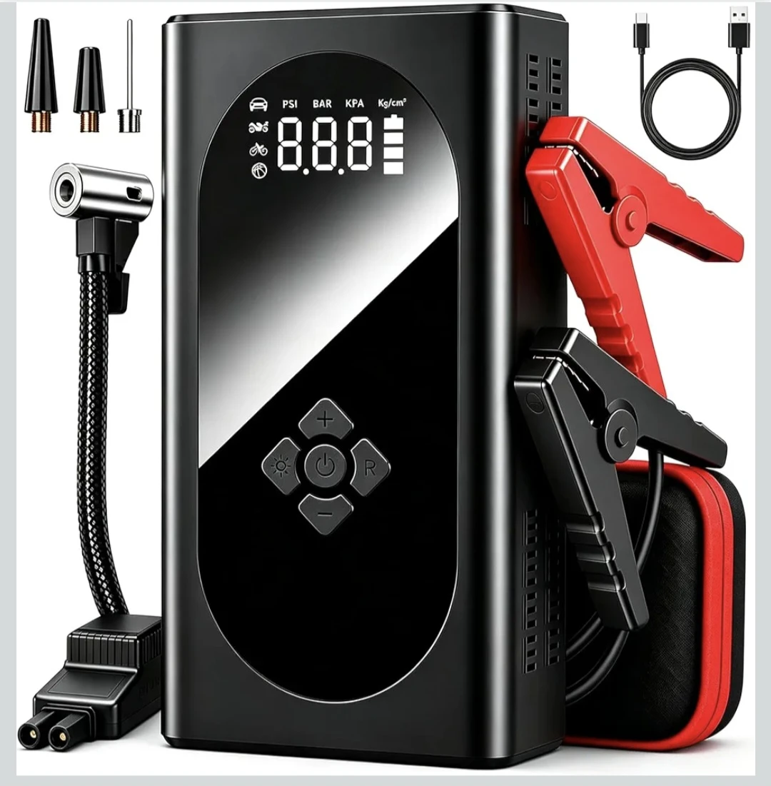 Portable Car Jump Starter and Air Compressor