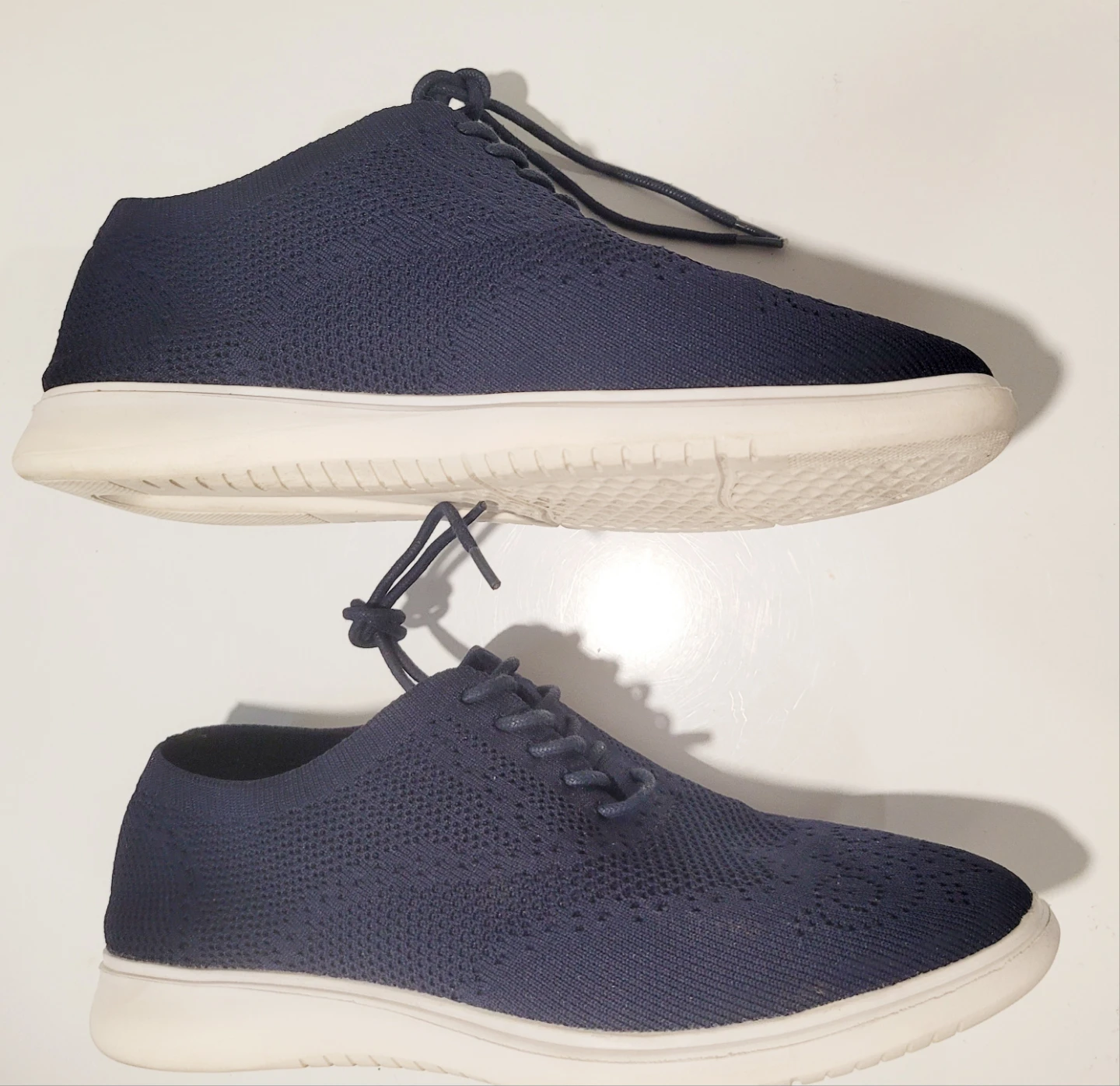 206 Collective Navy Knit Lace-Up Shoes - photo 2