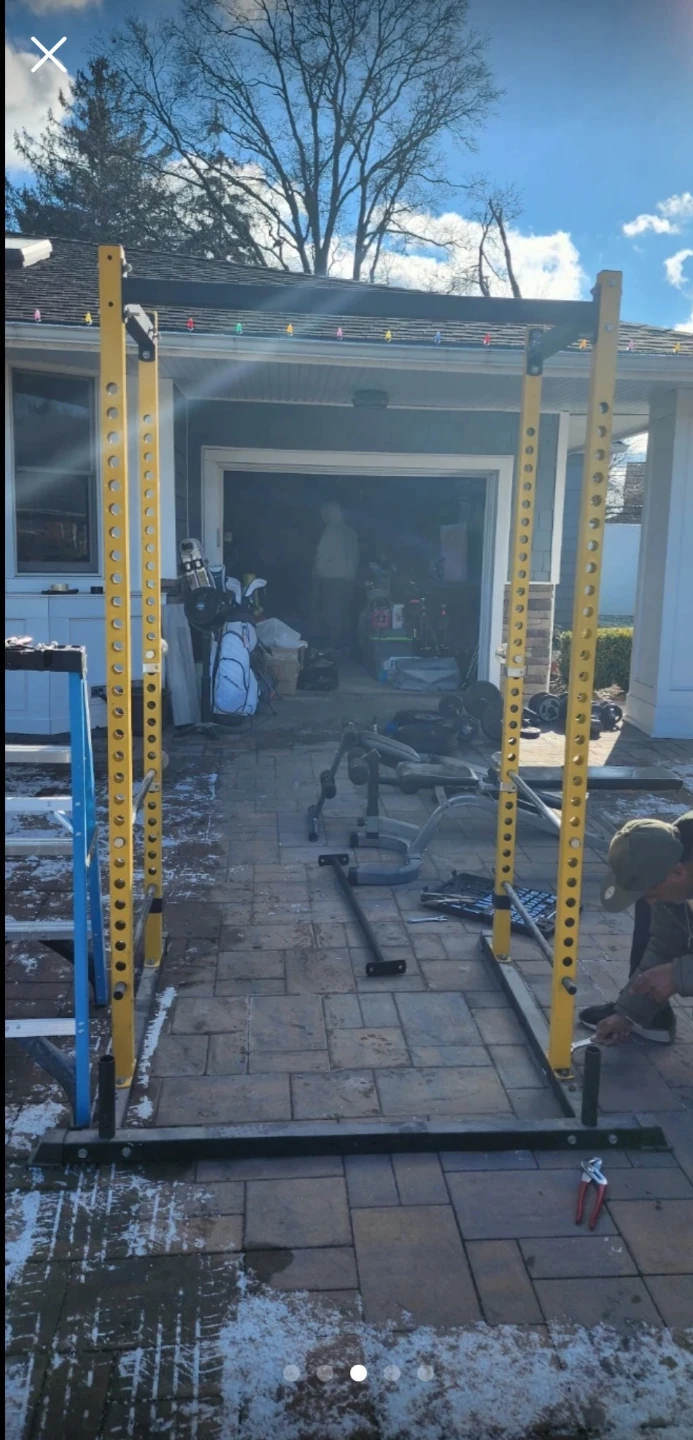 Yellow Steel Squat Rack - photo 3