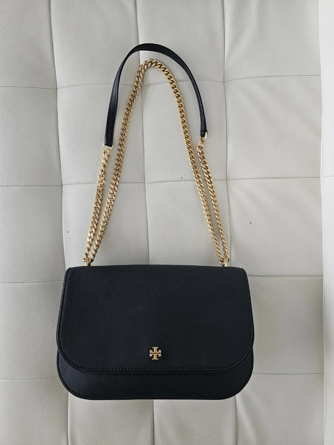 Authentic Tory Burch Navy Blue Leather Chain Bag - PRICE FIRM