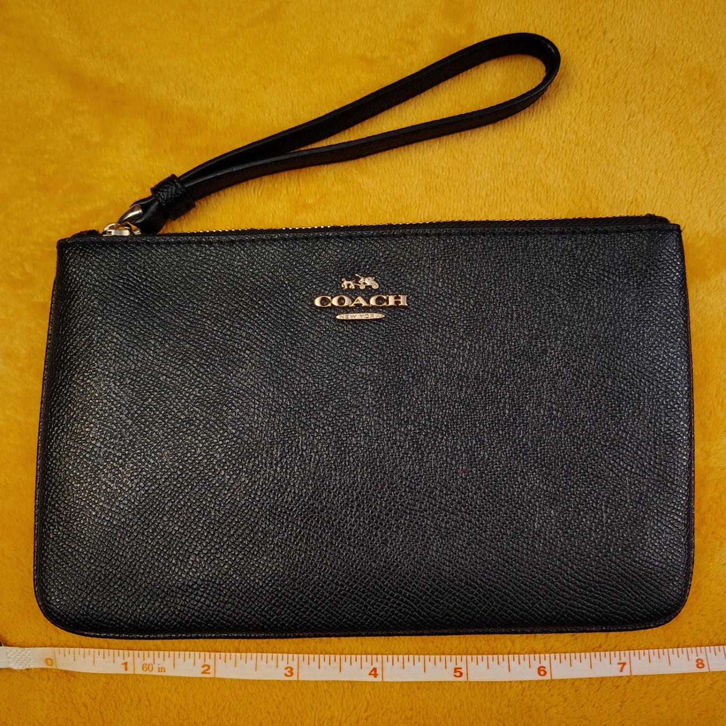 Coach Black Leather Wristlet