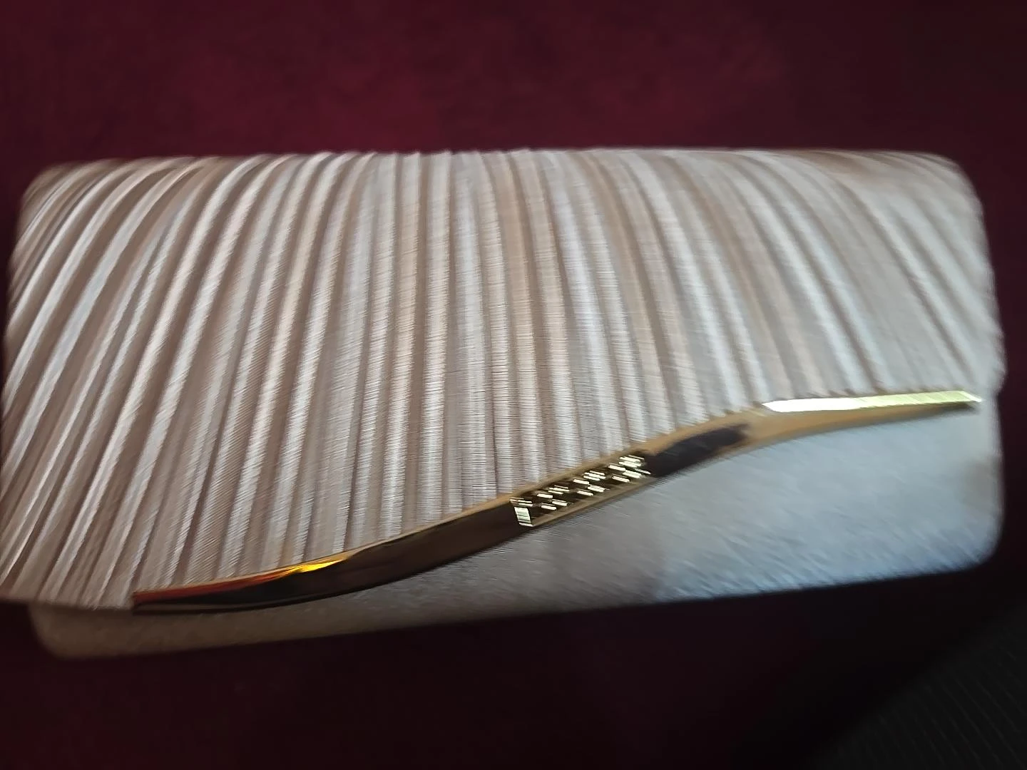 Pleated Champagne Evening Clutch Bag - photo 3