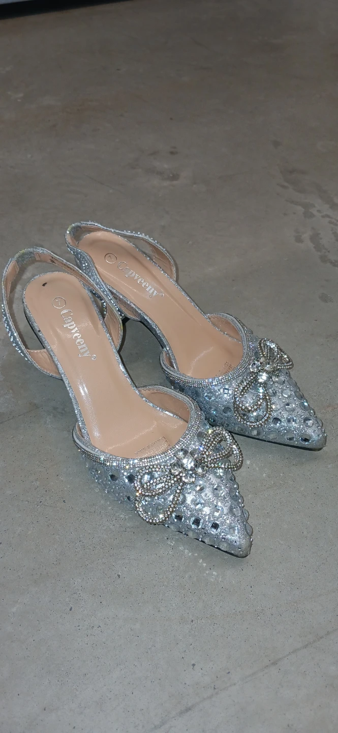 Silver heels for sale/ please read description