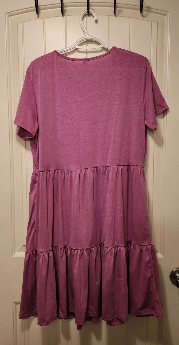 Newshows Purple Tiered Dress- Size XL - photo 3