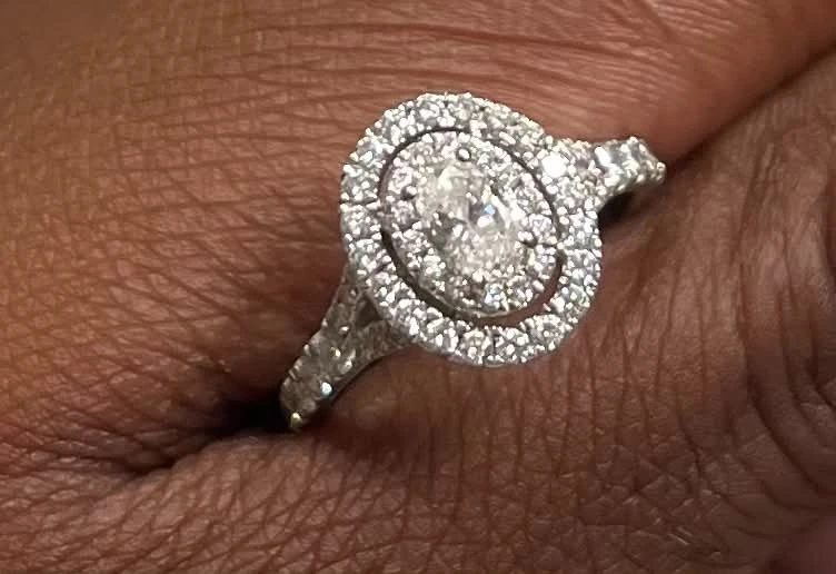 Oval Halo Diamond Engagement Ring