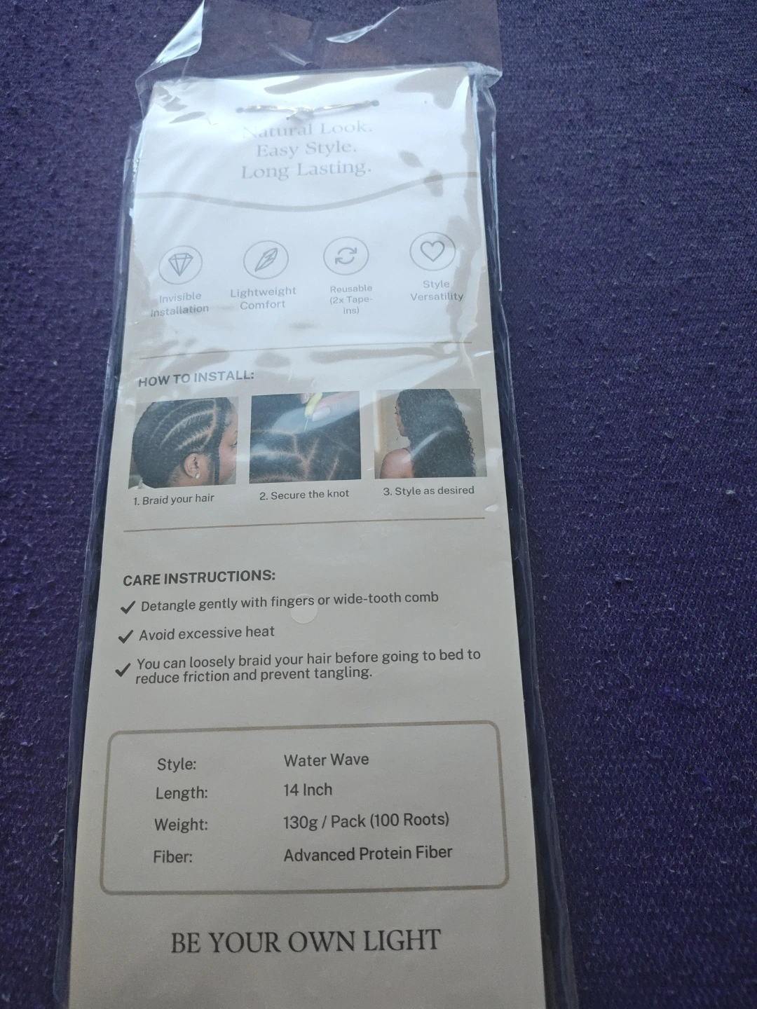 Lumihair Miracle Knot Crochet Hair - Water Wave - photo 3