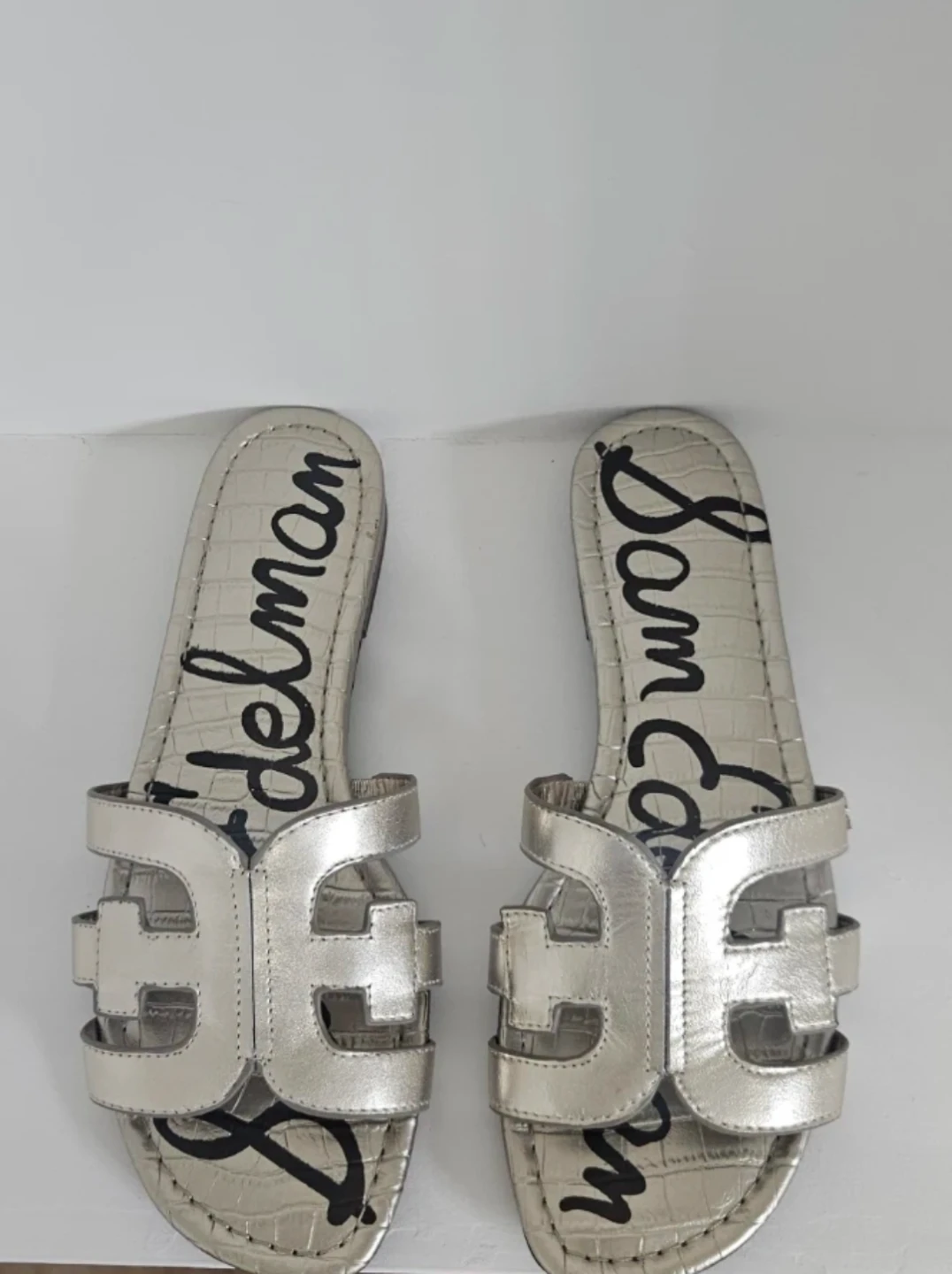 Sam Edelman Bay Gold Faux Leather Slide Sandals Women's Size 7.5 - photo 4