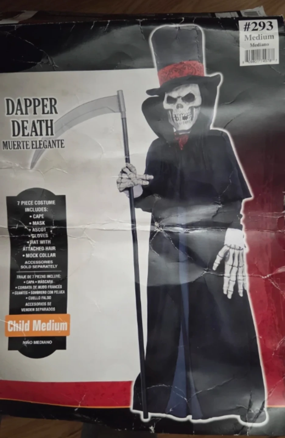 Dapper Death 7-Piece Costume - Child Medium