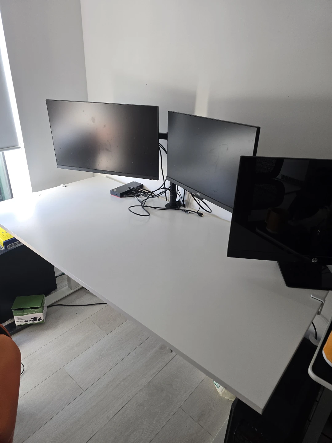 White Adjustable Standing Desk