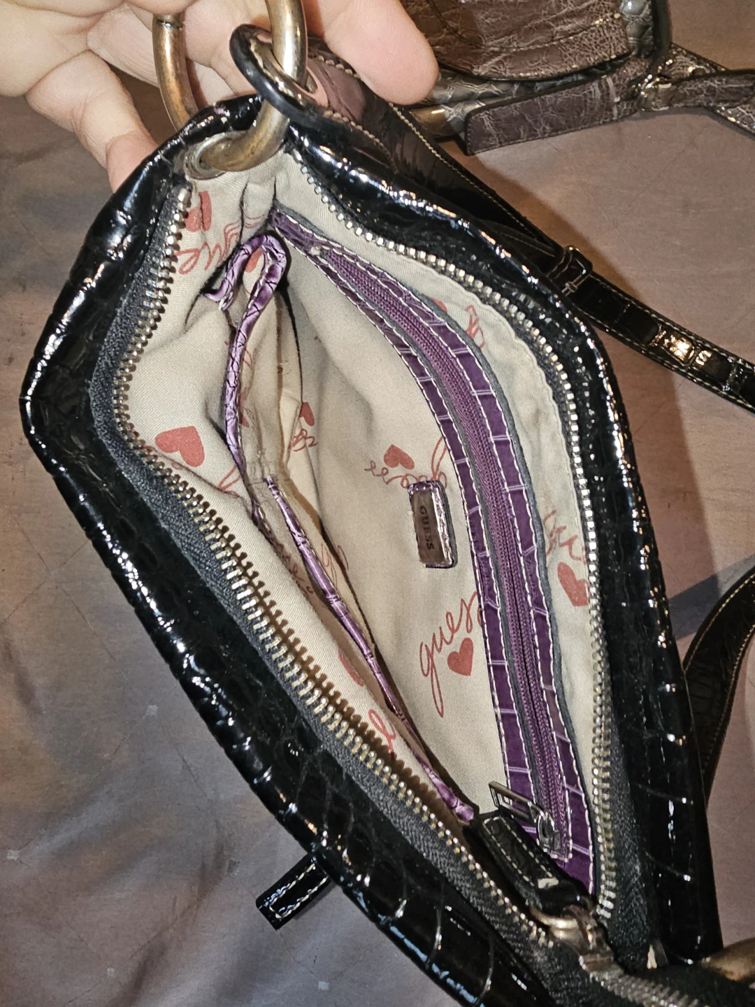 Guess purse Black purple white - photo 2