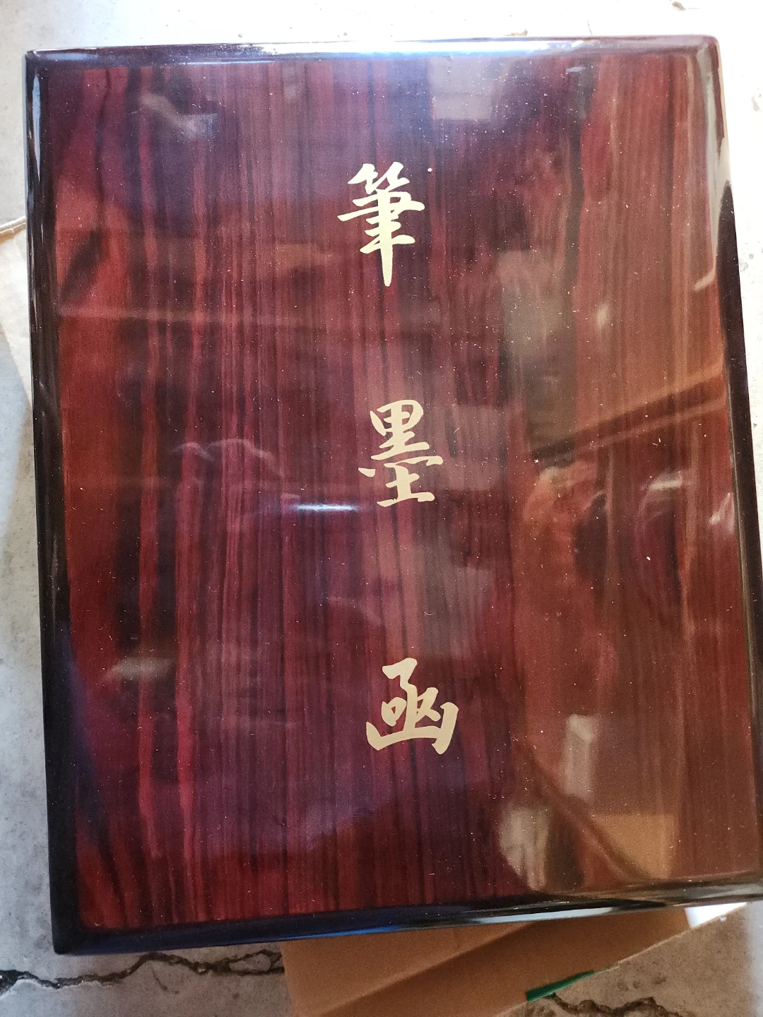 Vintage Asian Calligraphy Brush Set (Wooden Box) - photo 2