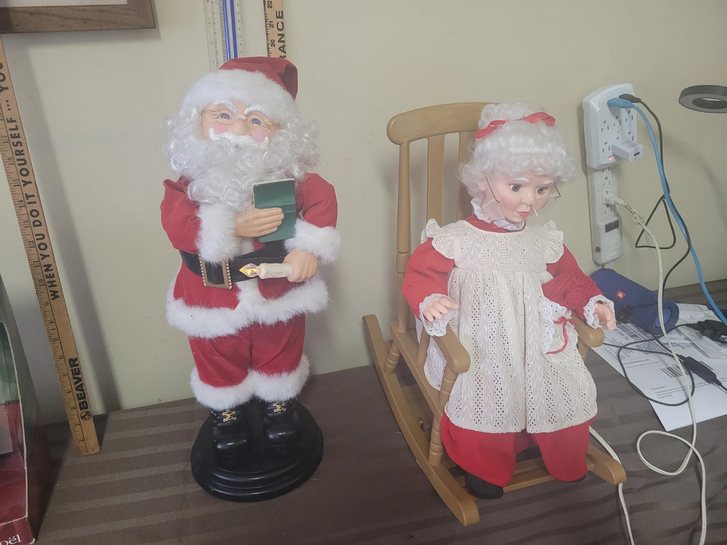 Vintage Santa and Mrs. Claus Christmas Figurines