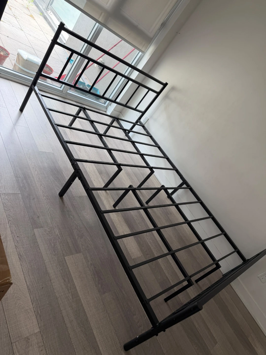 Black Metal Queen Size Bed Frame - photo 4