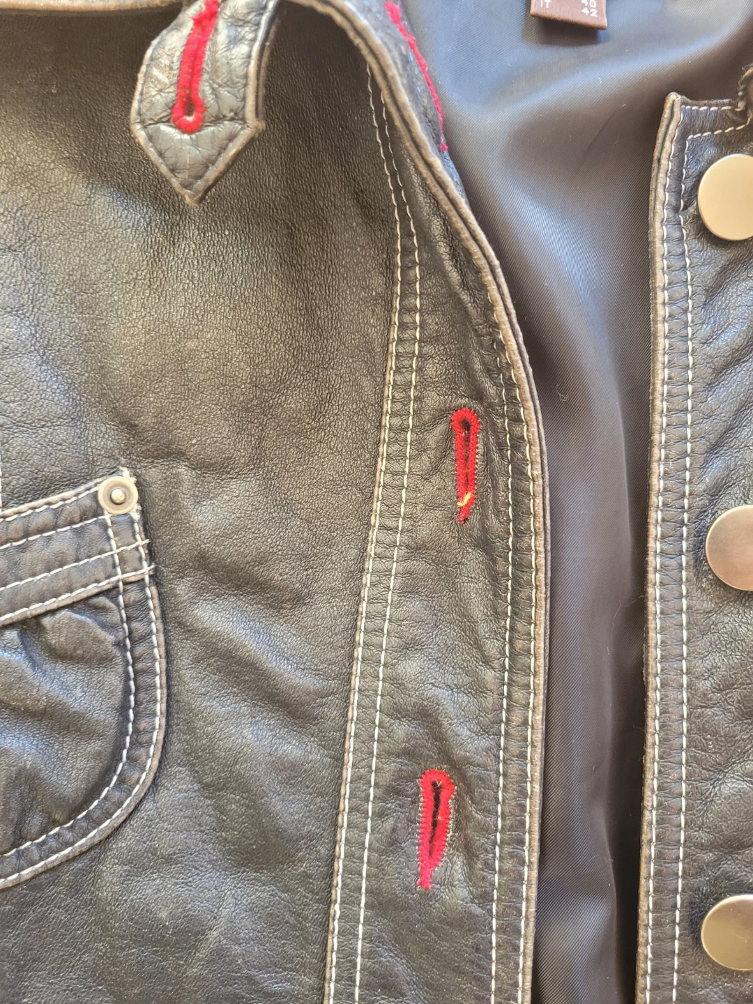 Retro Y2K Danier Black Leather Coat - photo 3