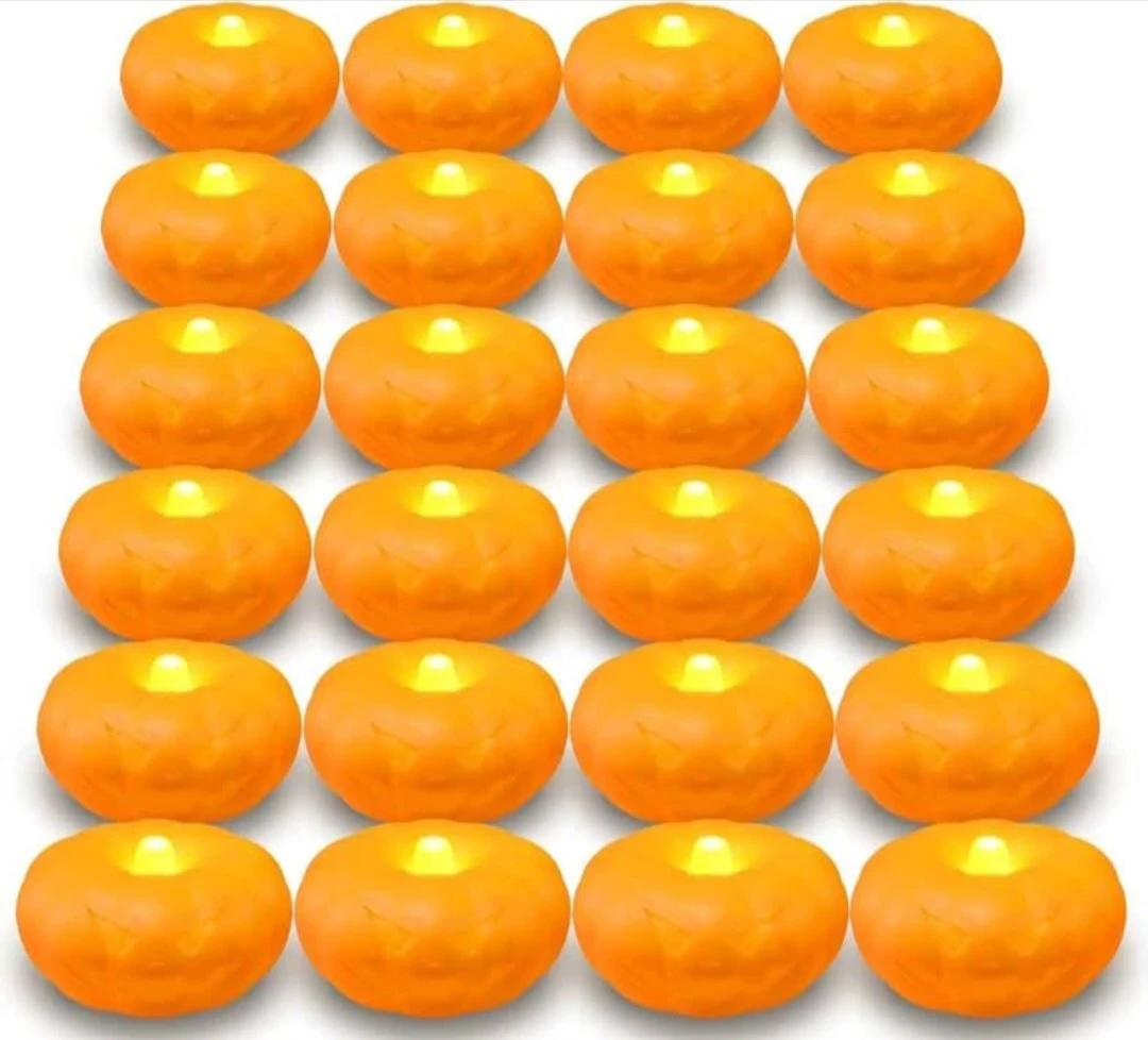 Set of 24 LED Halloween Pumpkins