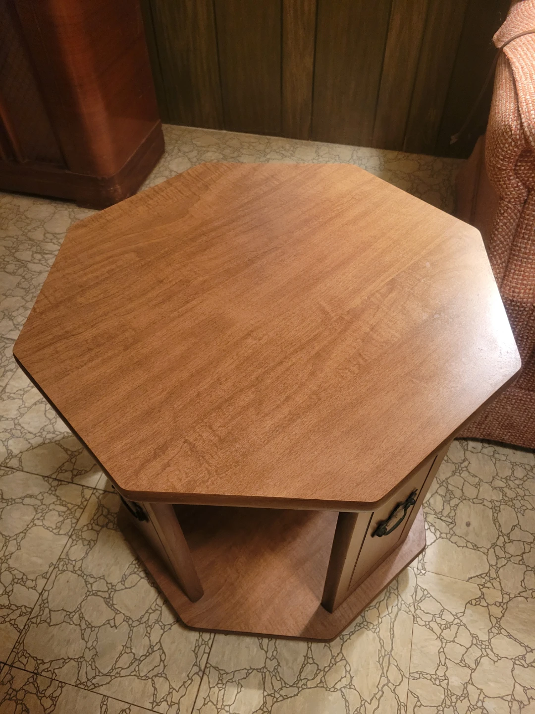 Octagonal Wooden Side Table - photo 3